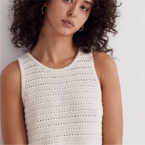 Madewell Cream Crochet Tank Top